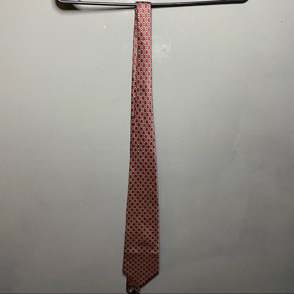 Pierre Cardin Square-Print Tie Wine/Navy - Picture 1 of 3